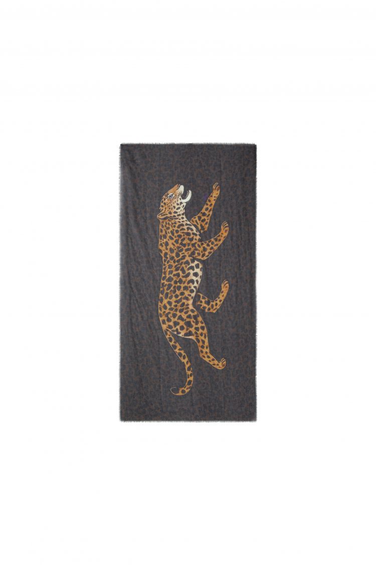 Oui - Animal Print Scarf