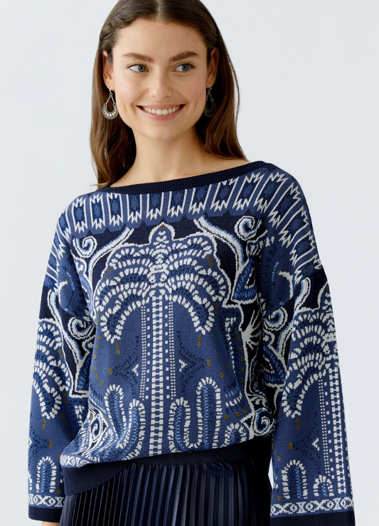 Oui - Bandana Pattern Jumper