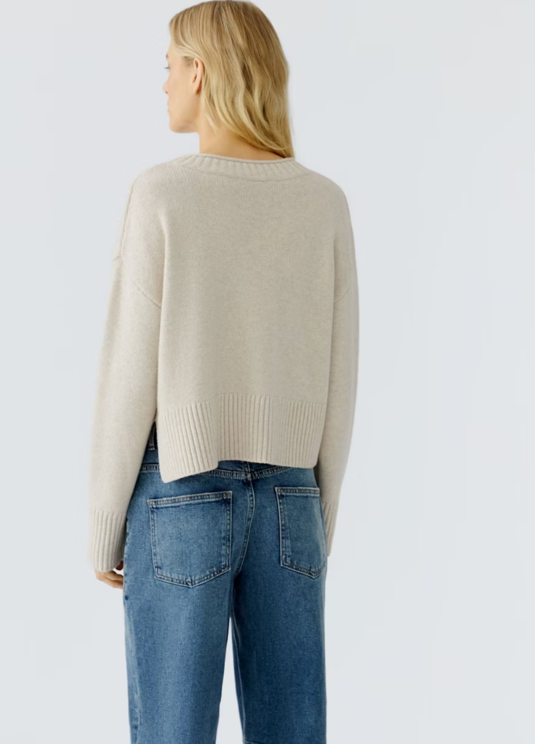 Oui - Beige Pocket Jumper