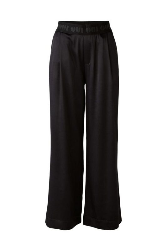 Oui - Black Palazzo Trousers