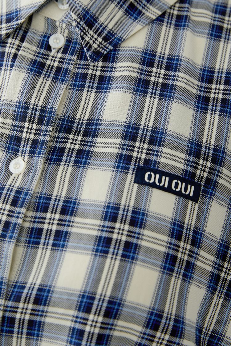 Oui - Blue Check Shirt