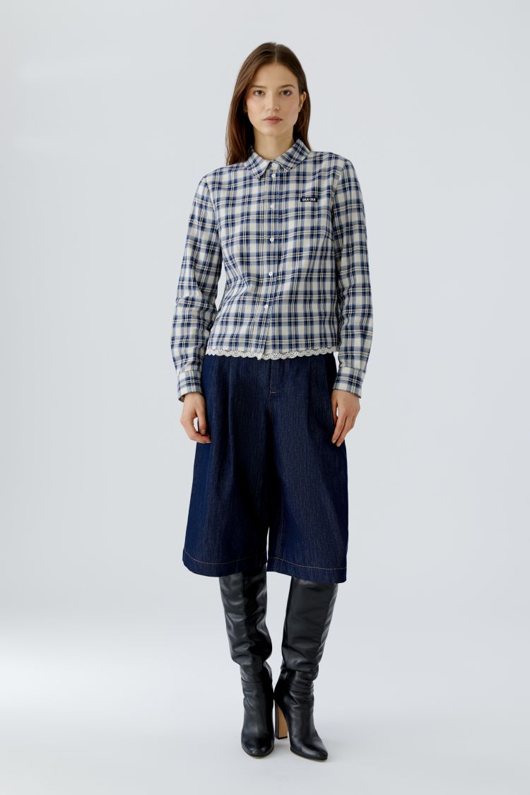 Oui - Blue Check Shirt