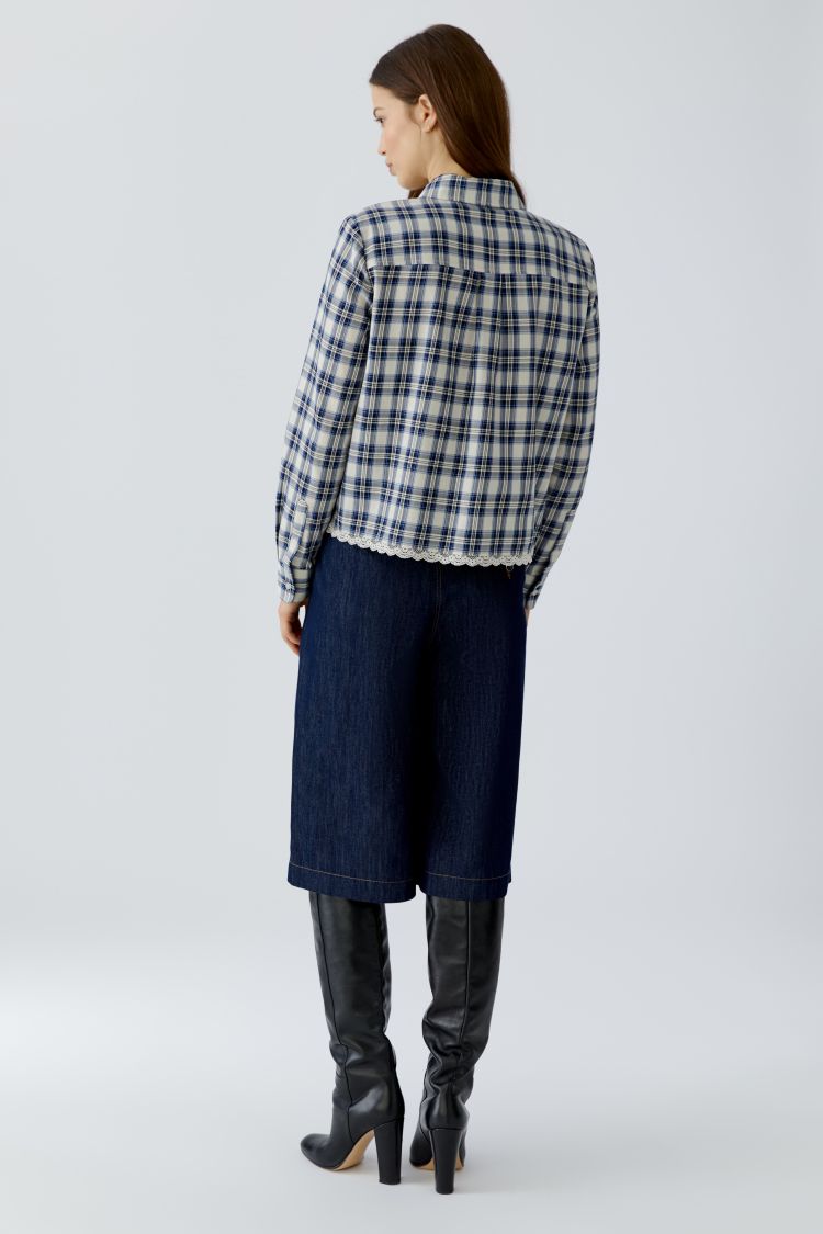 Oui - Blue Check Shirt