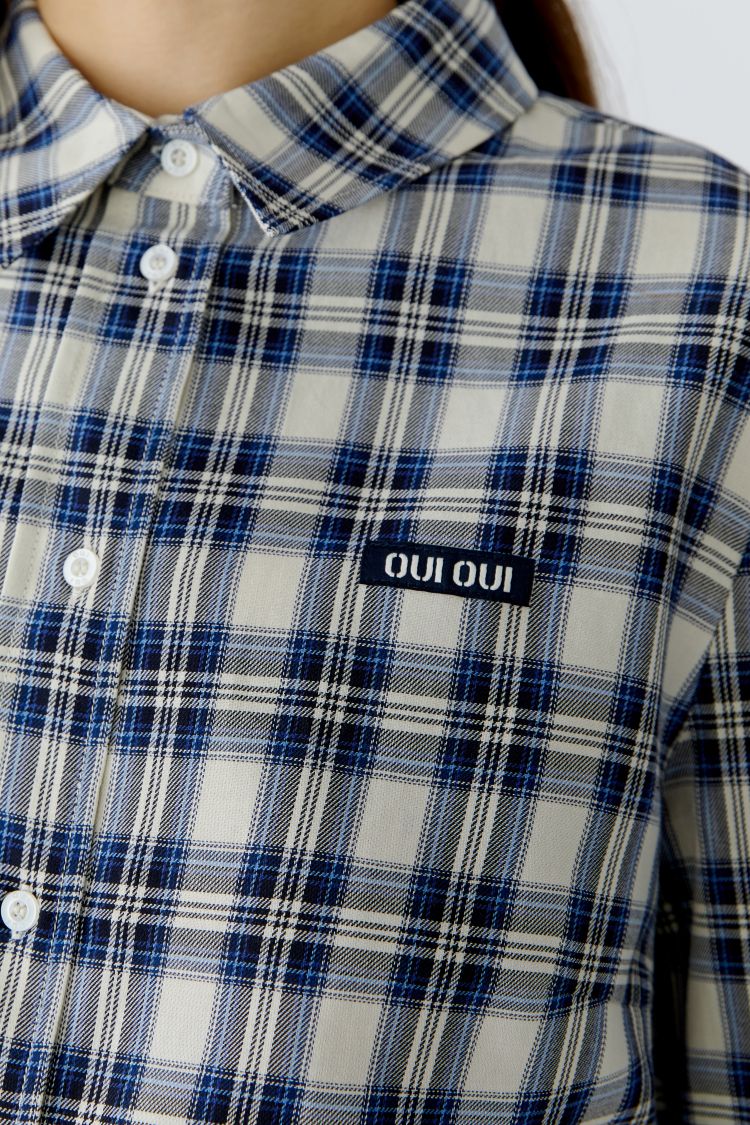 Oui - Blue Check Shirt