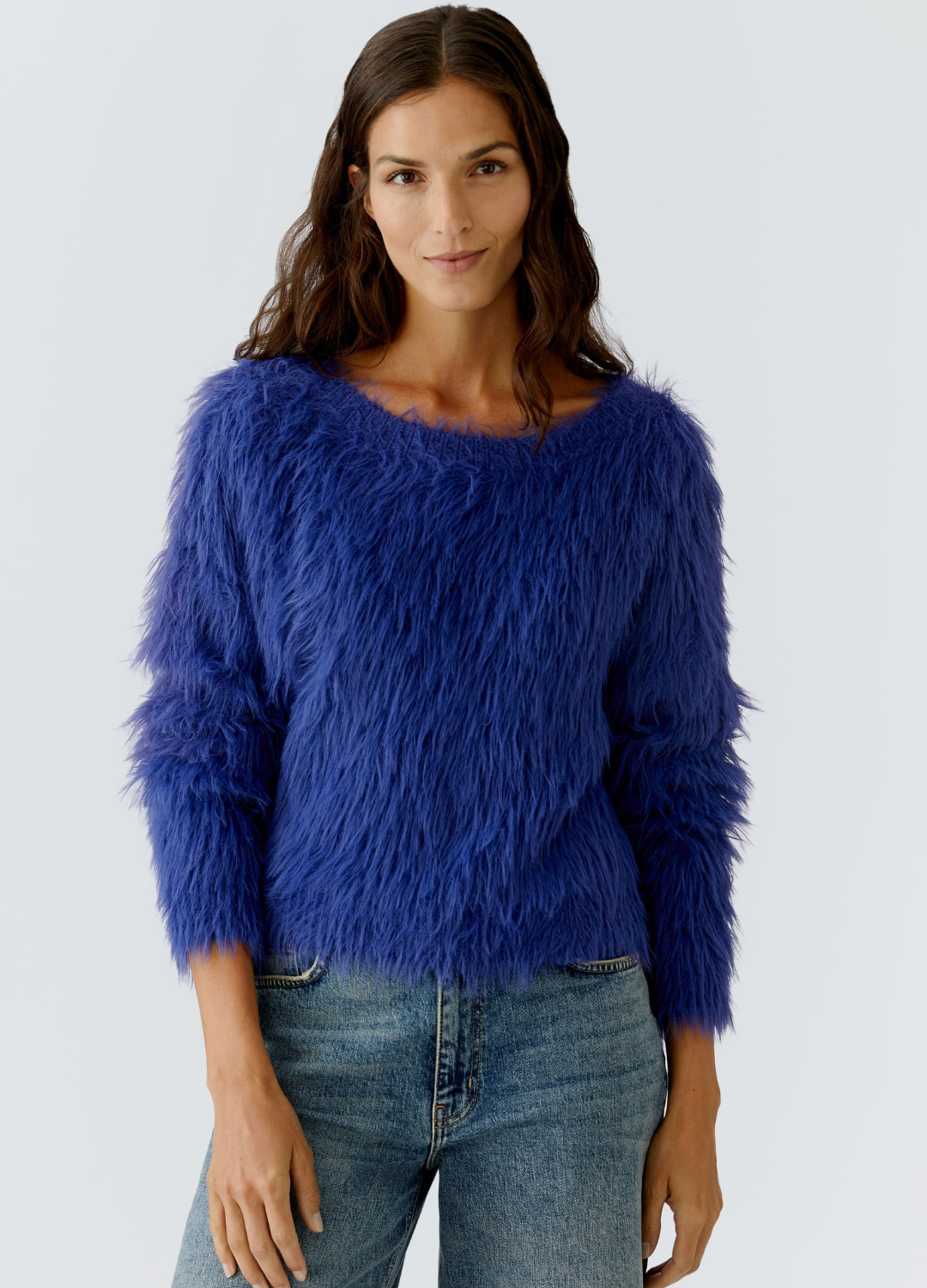 Oui - Blue Textured Knit