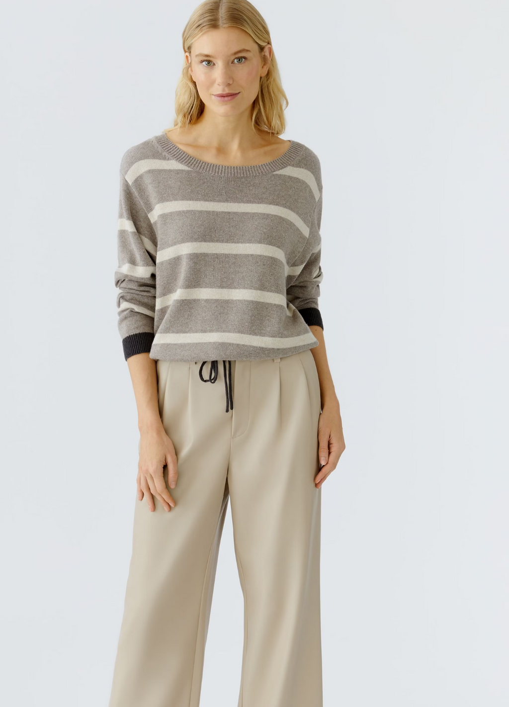 Oui - Brown Stripe Jumper