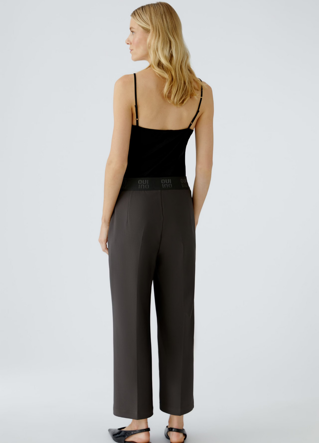 Oui - Brown Waisted Pants