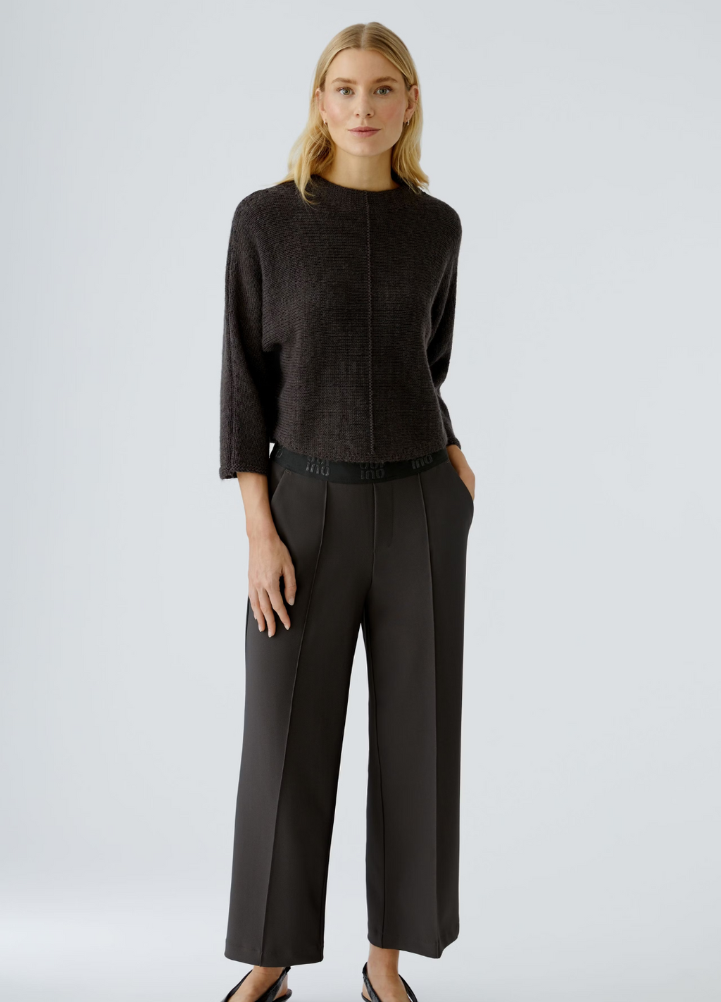 Oui - Brown Waisted Pants