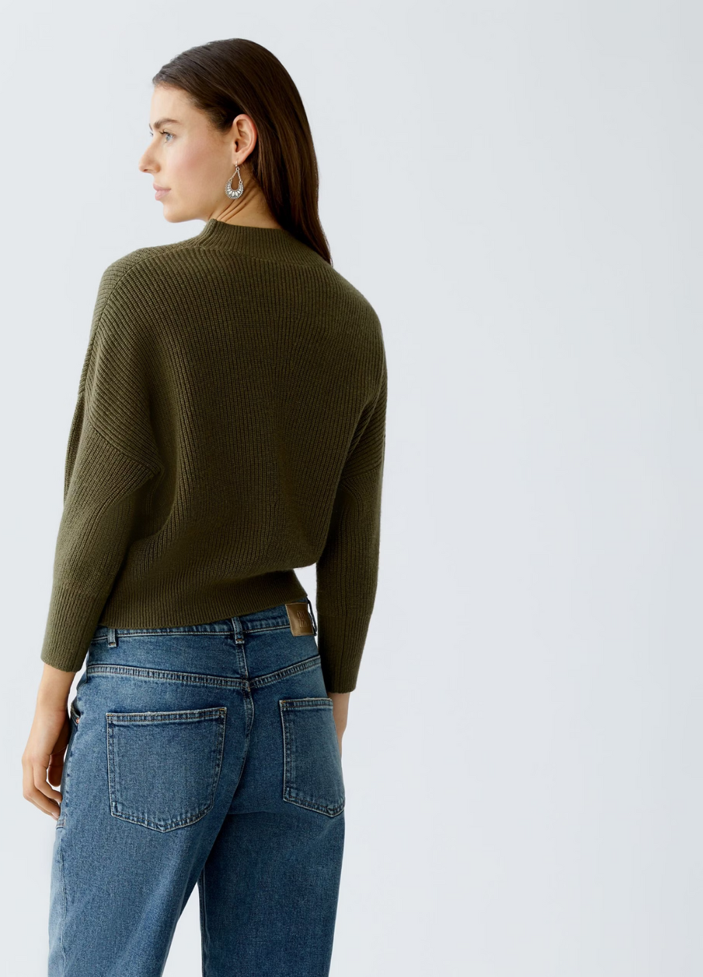 Oui - Burnt Olive Highneck Jumper