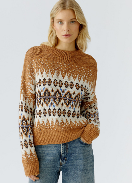 Oui - Camel Cozy Jumper