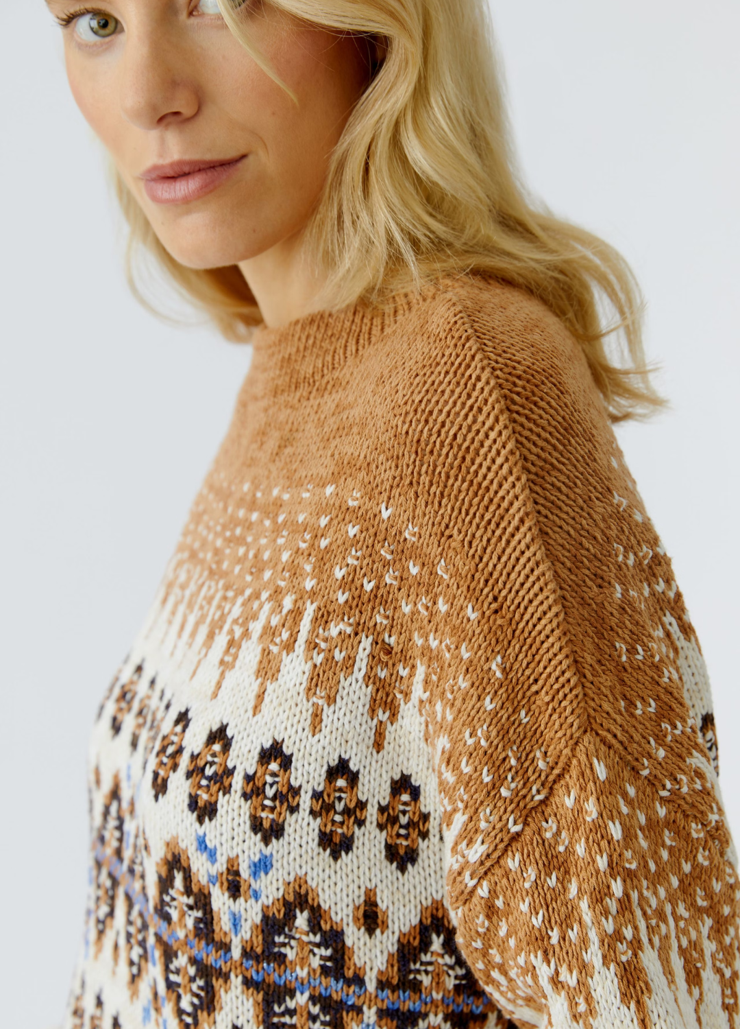 Oui - Camel Cozy Jumper