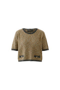 Oui - Camel Short Sleeve Jumper