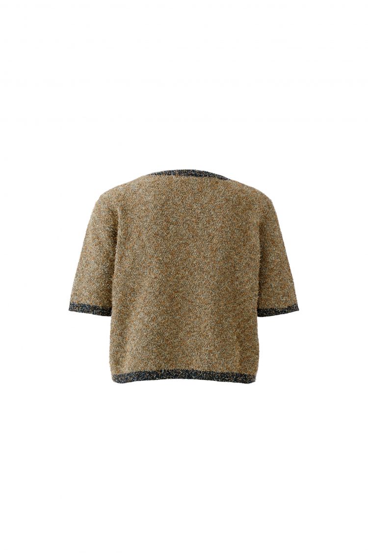 Oui - Camel Short Sleeve Jumper