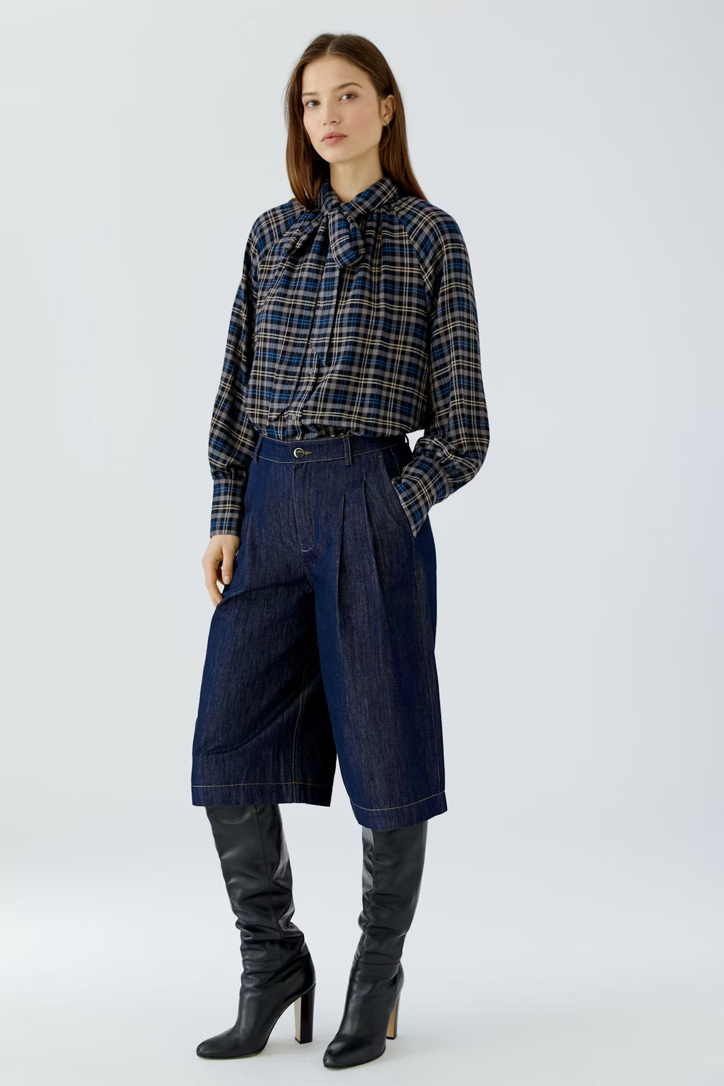 Oui - Check Blouse