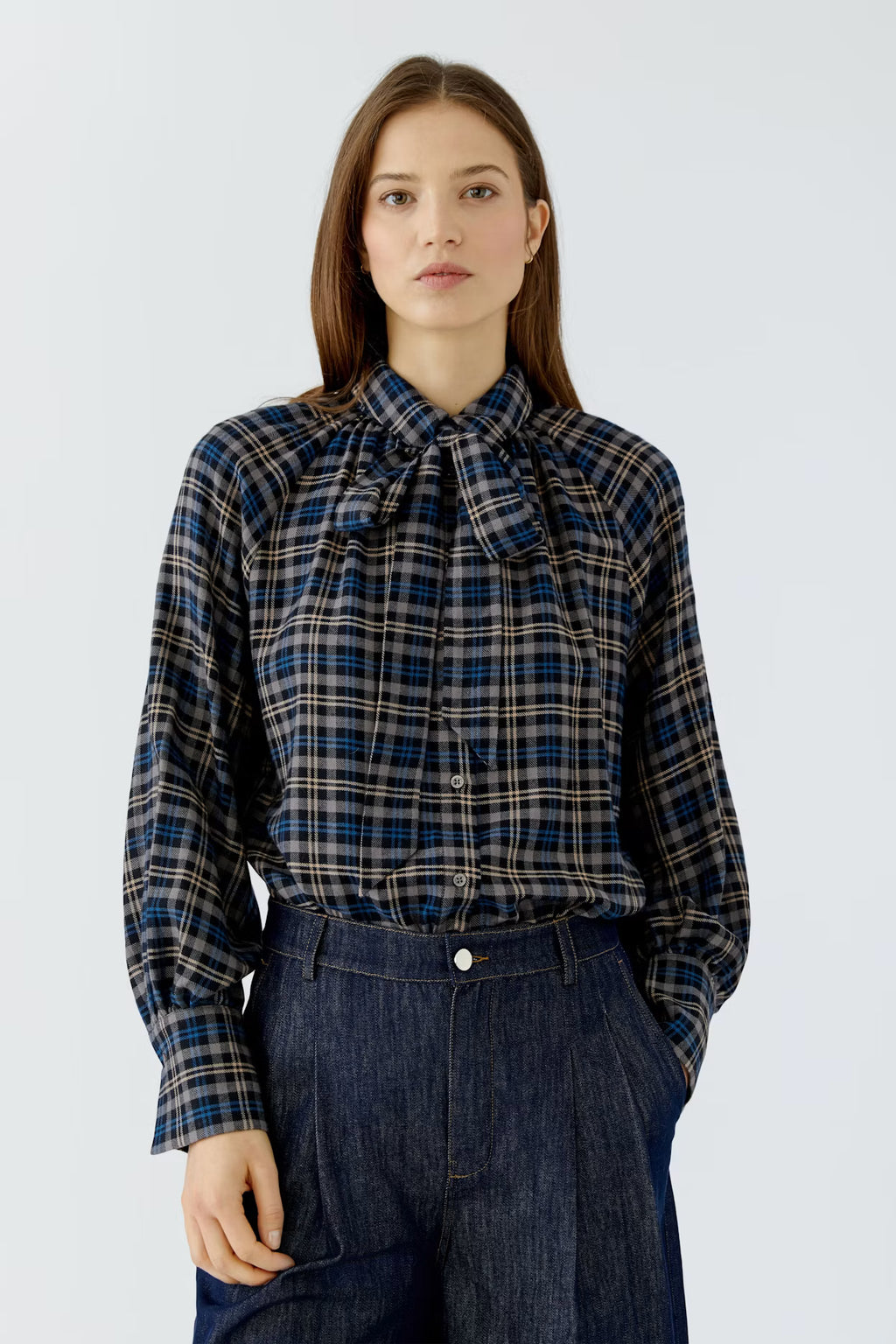 Oui - Check Blouse