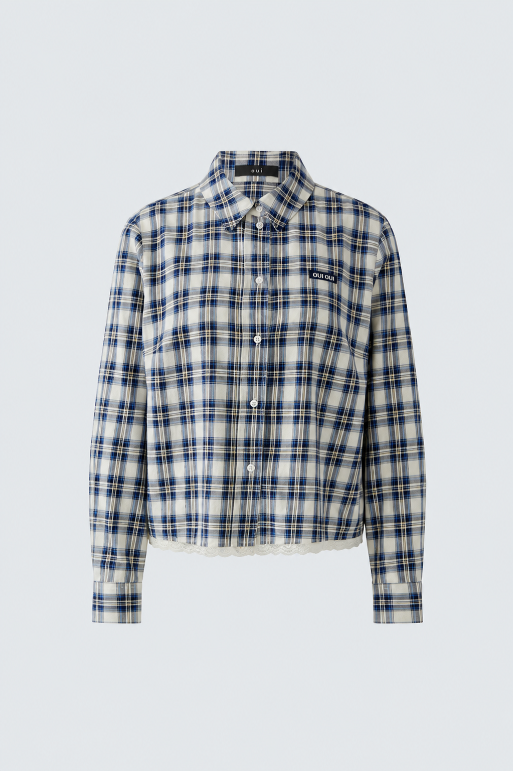 Oui - Blue Check Shirt