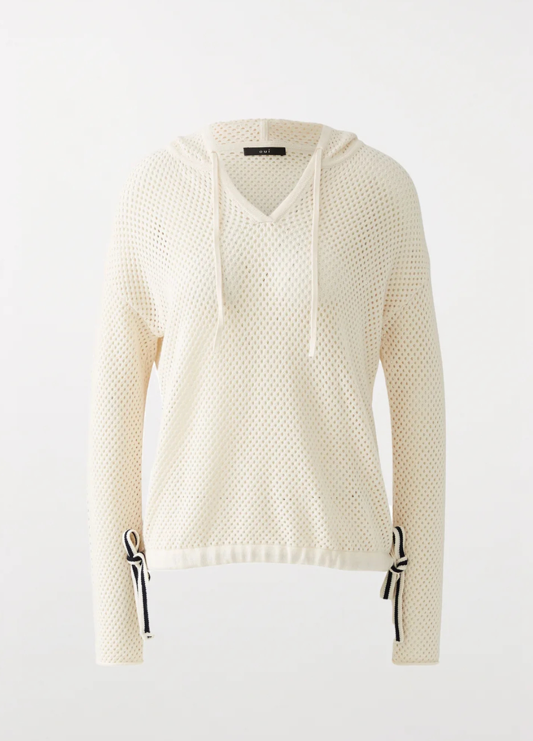 Oui - Cream Knit Hood Jumper