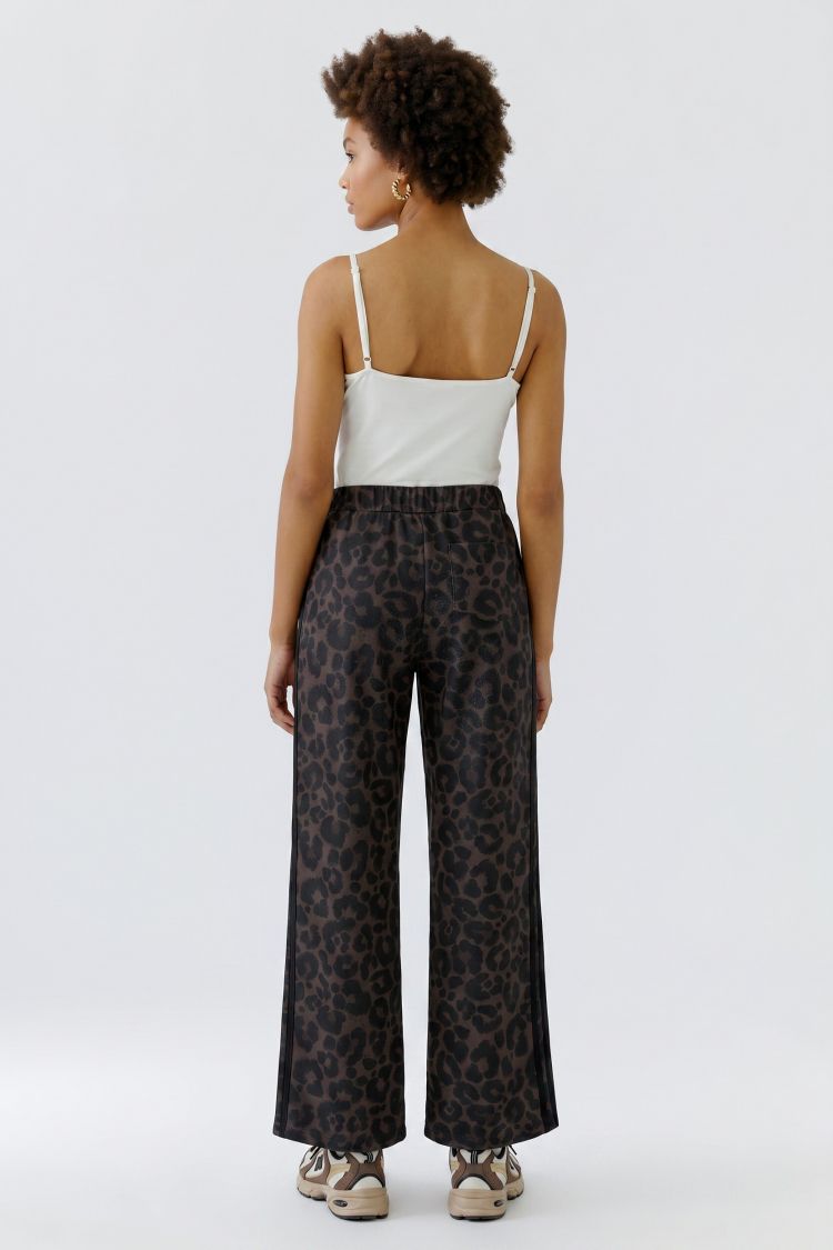 Oui - Dark Animal Print Pants