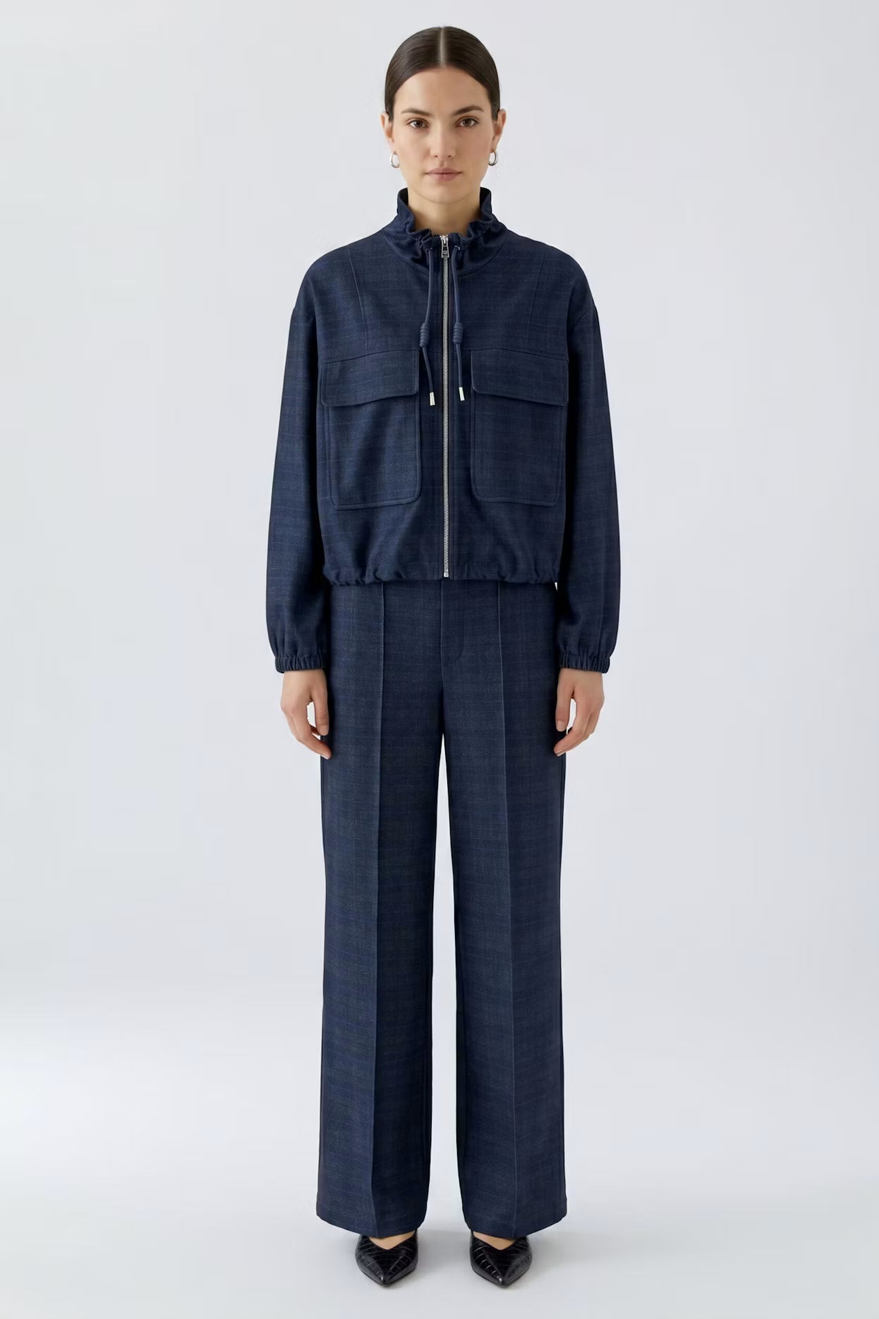 Oui - Dark Blue Grey Pant