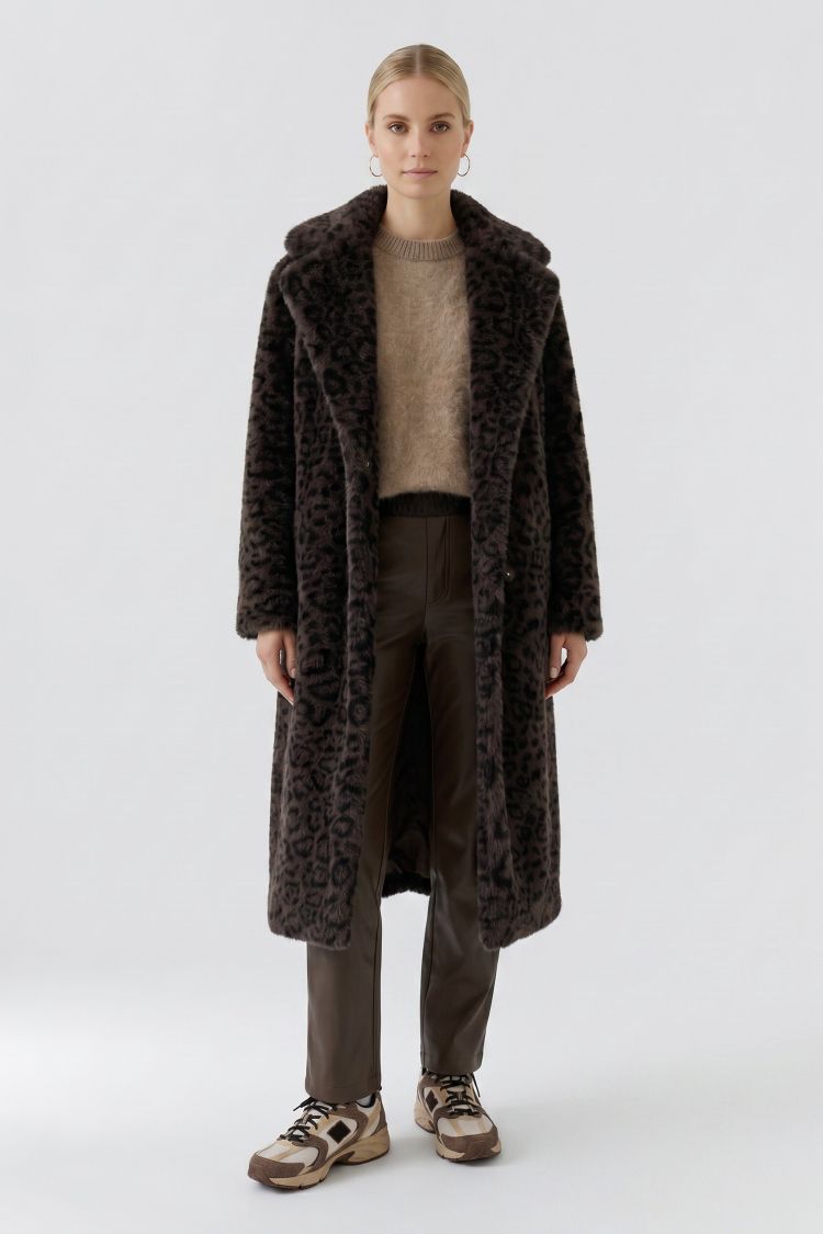 Oui - Dark Brown Coat