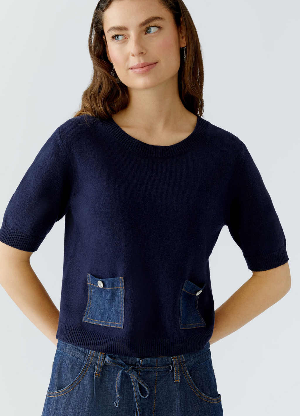 Oui - Denim Pocket Jumper