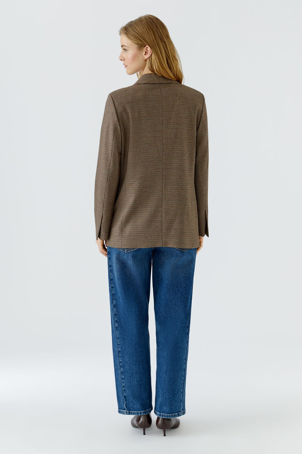 Oui - Oversized HoundstoothBlazer
