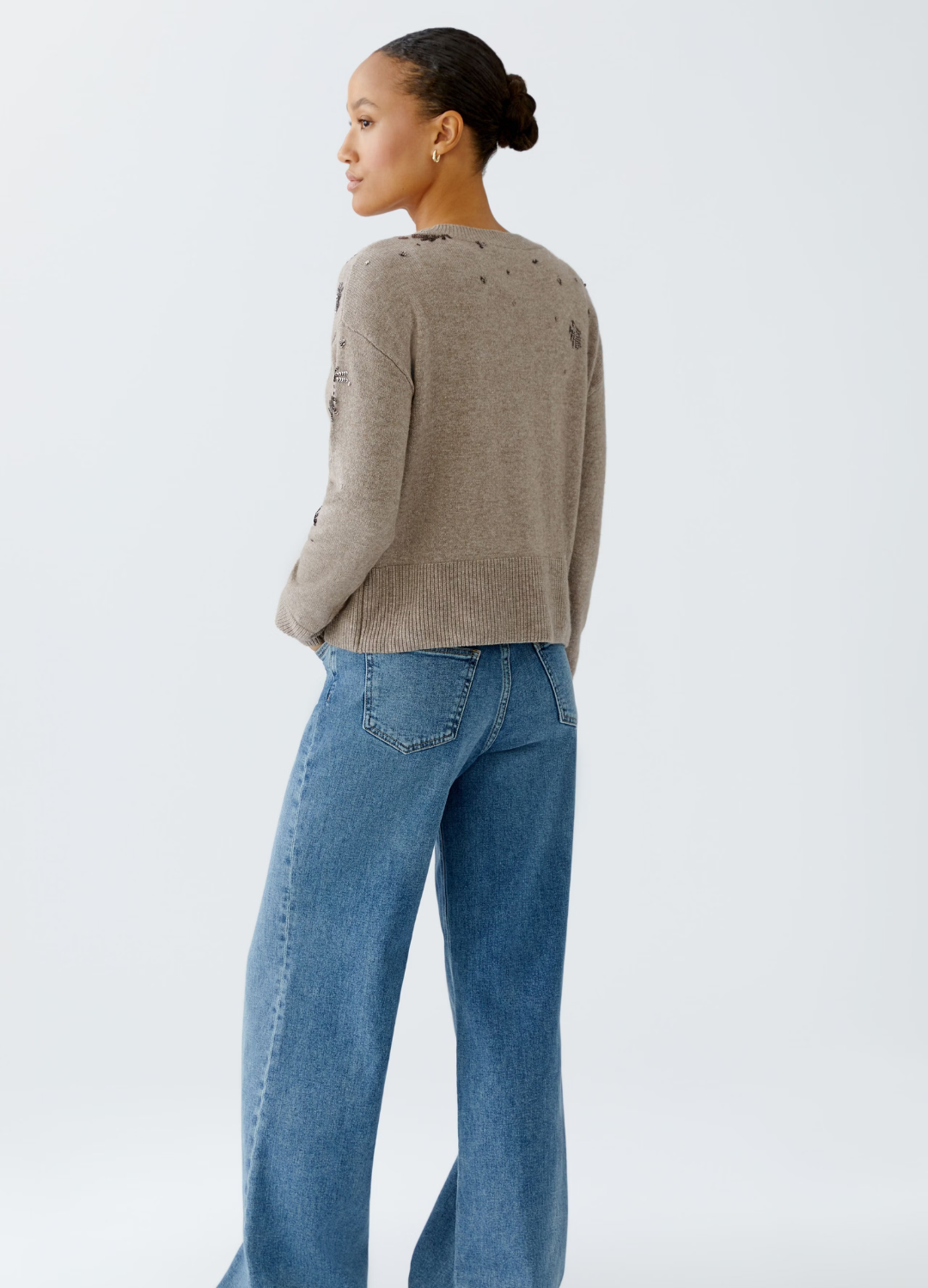Oui - Embellished Smokey Jumper