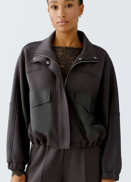 Oui - Espresso Sweat Jacket
