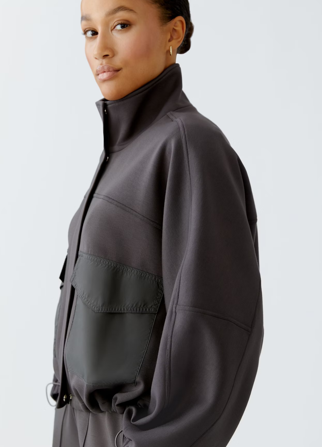 Oui - Espresso Sweat Jacket