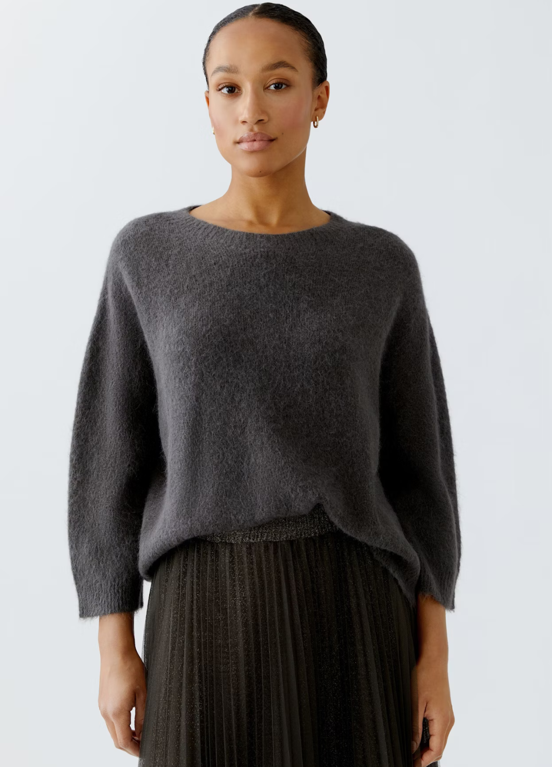 Oui - Espresso Wide Sleeve Jumper