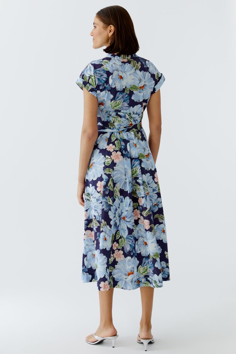 Oui - Floral Blue Dress