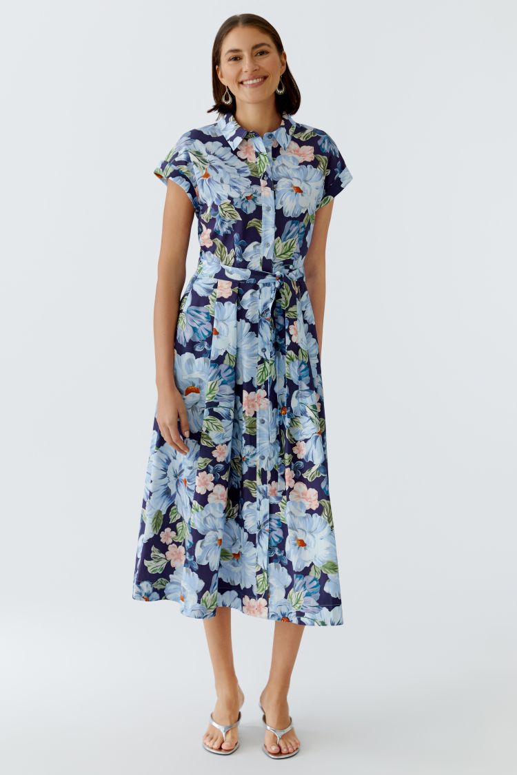 Oui - Floral Blue Dress