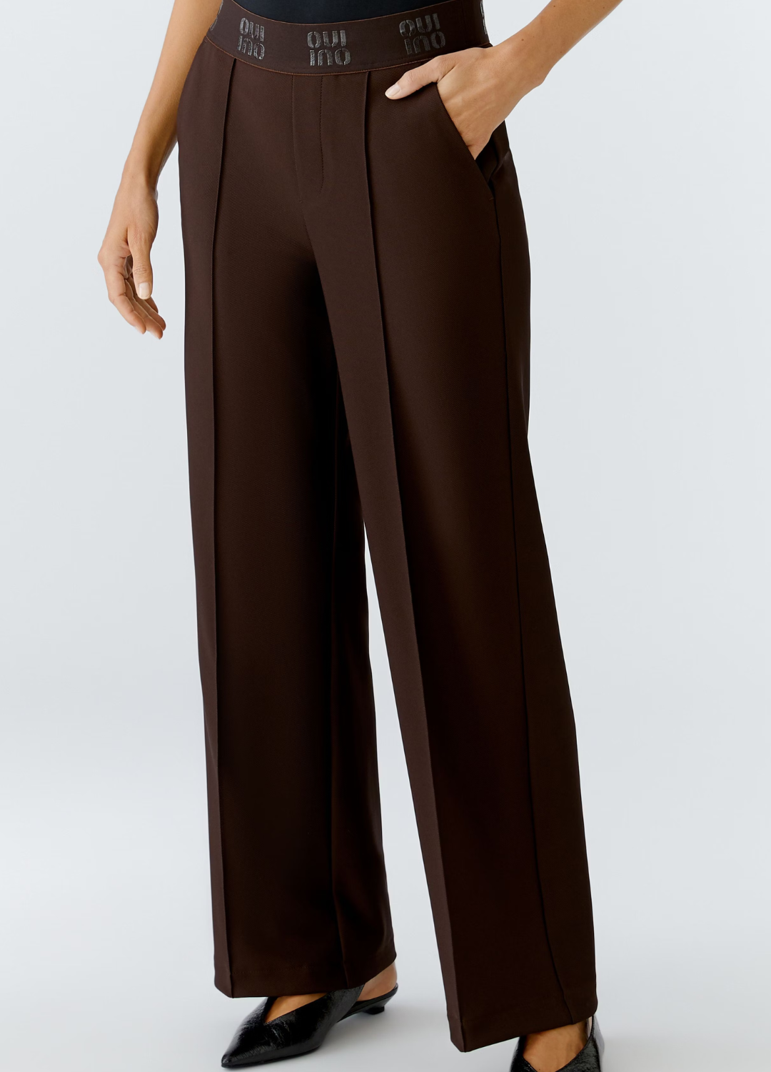 Oui - Ganache Waisted Trousers