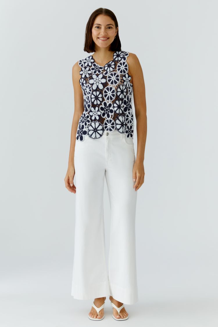 Oui - Floral Embriodered Blouse