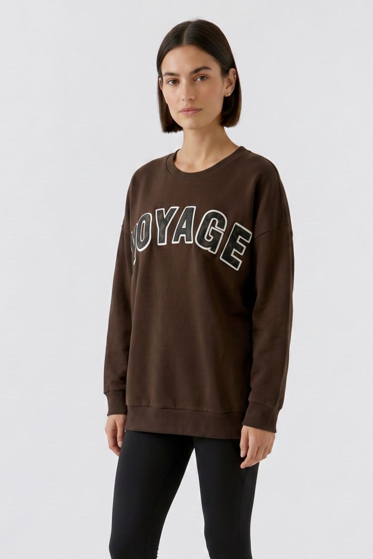 Oui - Mulch Text Sweater