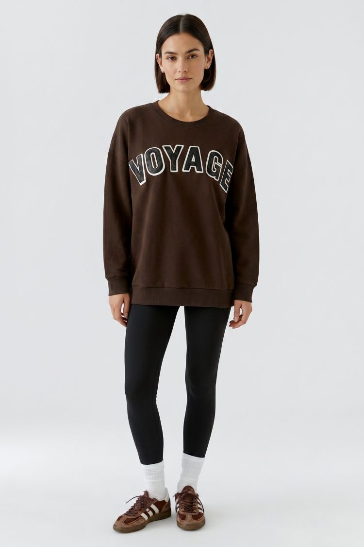 Oui - Mulch Text Sweater