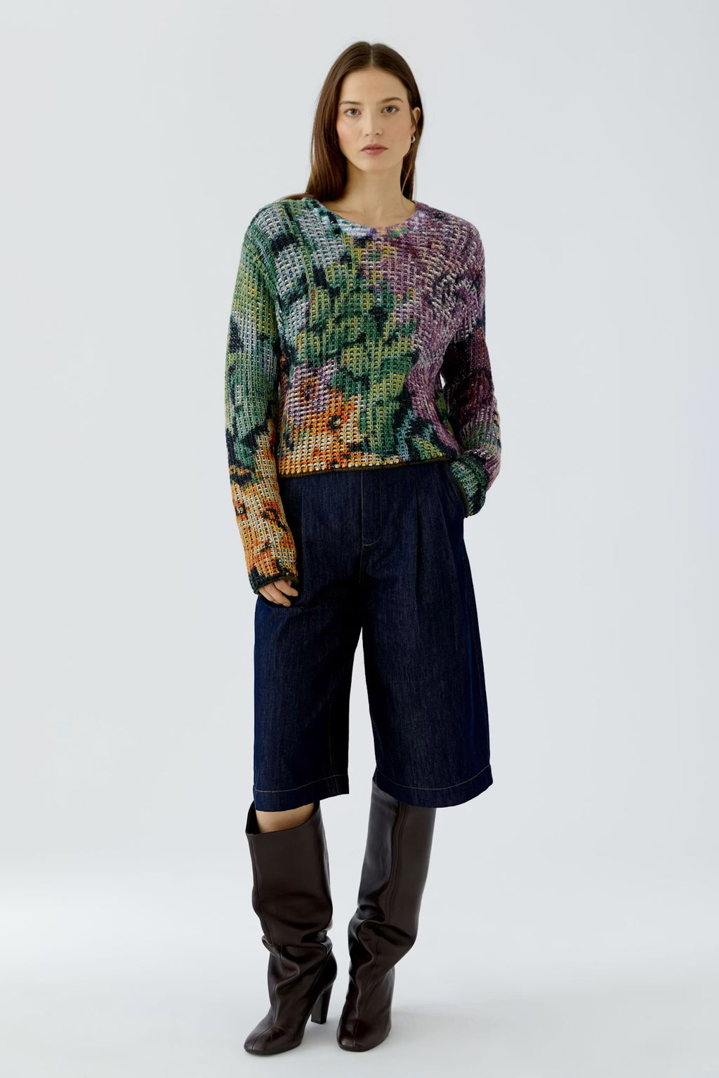 Oui - Multi Print Knit