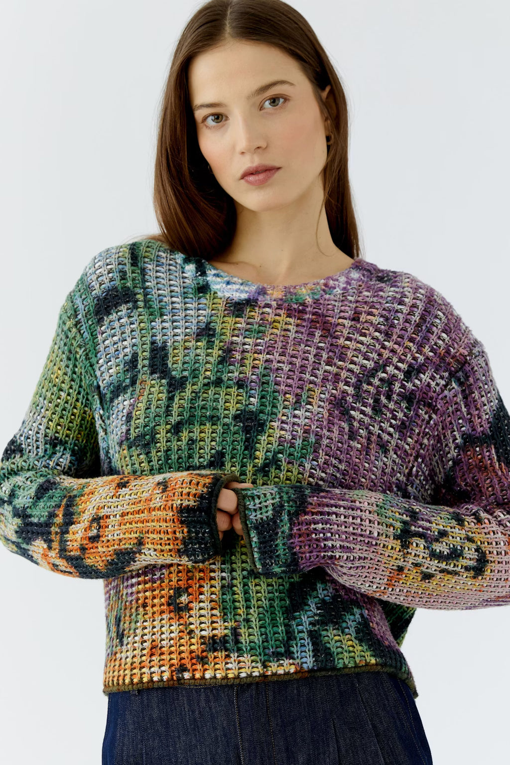Oui - Multi Print Knit