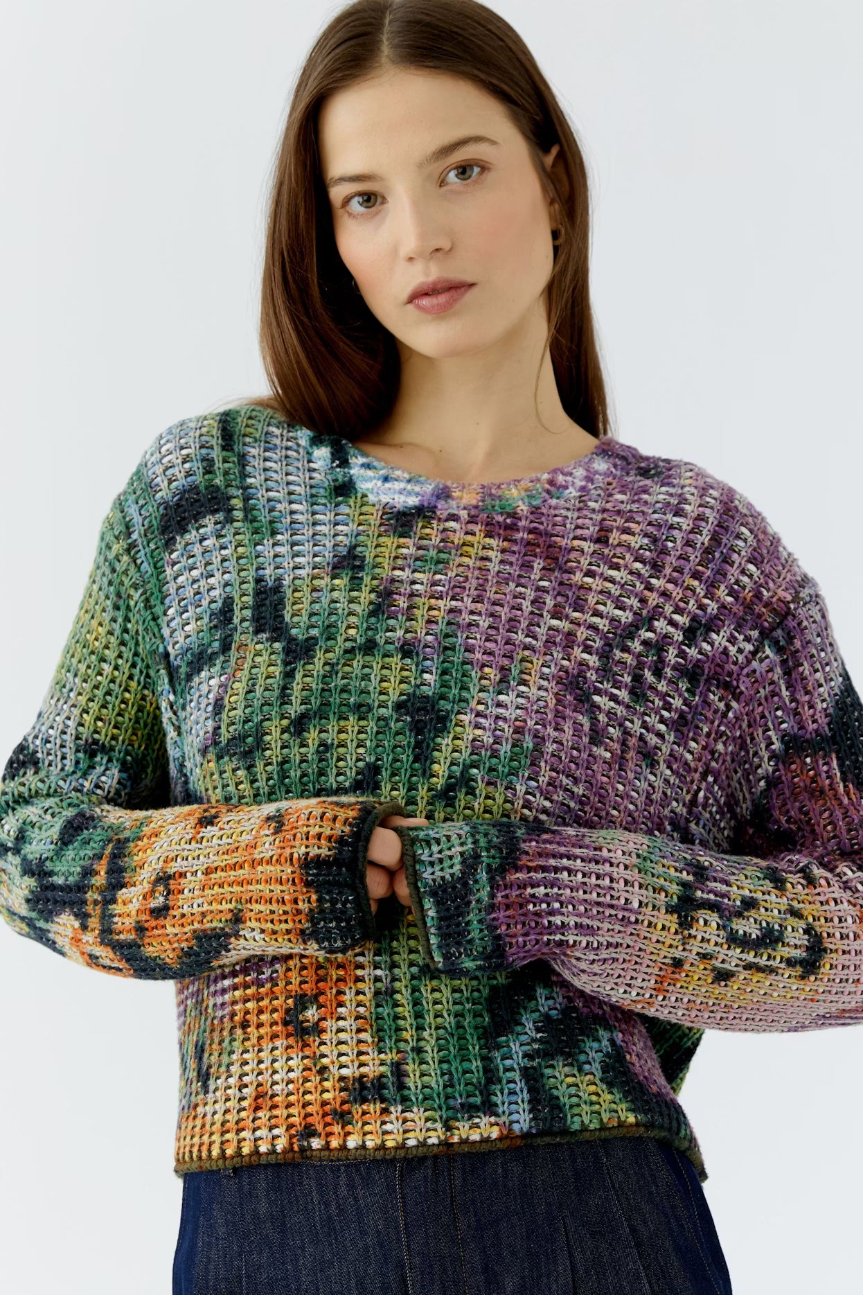 Oui - Multi Print Knit