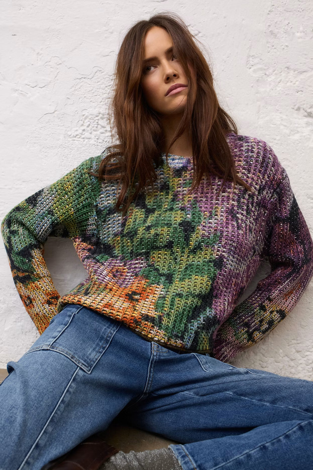 Oui - Multi Print Knit