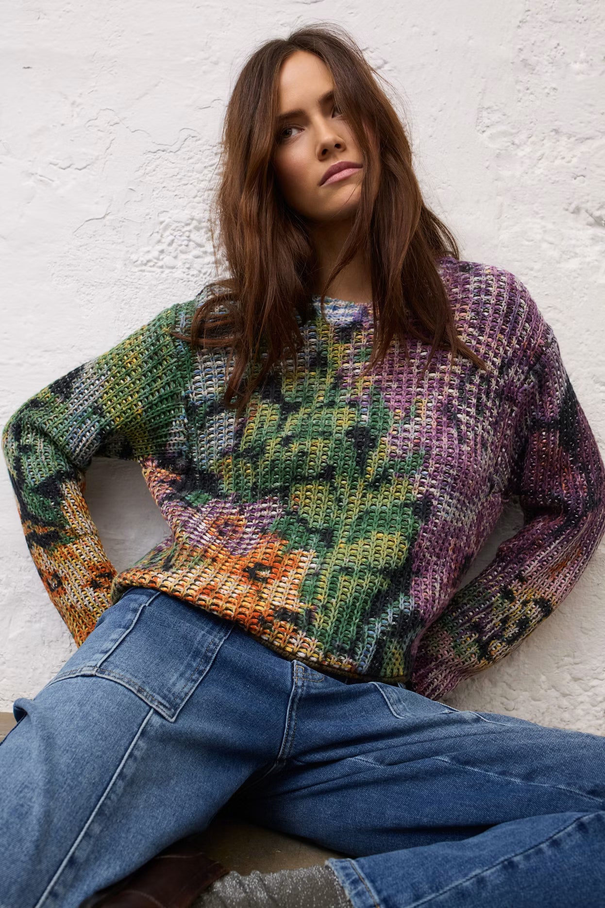 Oui - Multi Print Knit