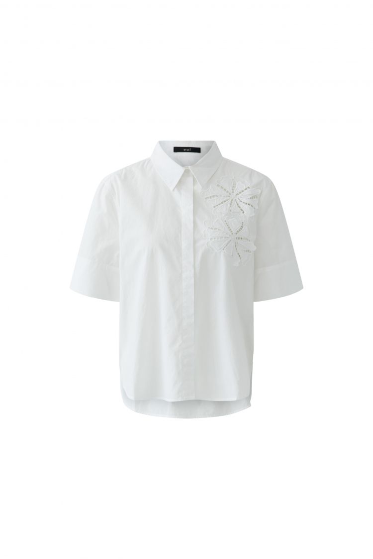 Oui - Optic Floral Patch Blouse