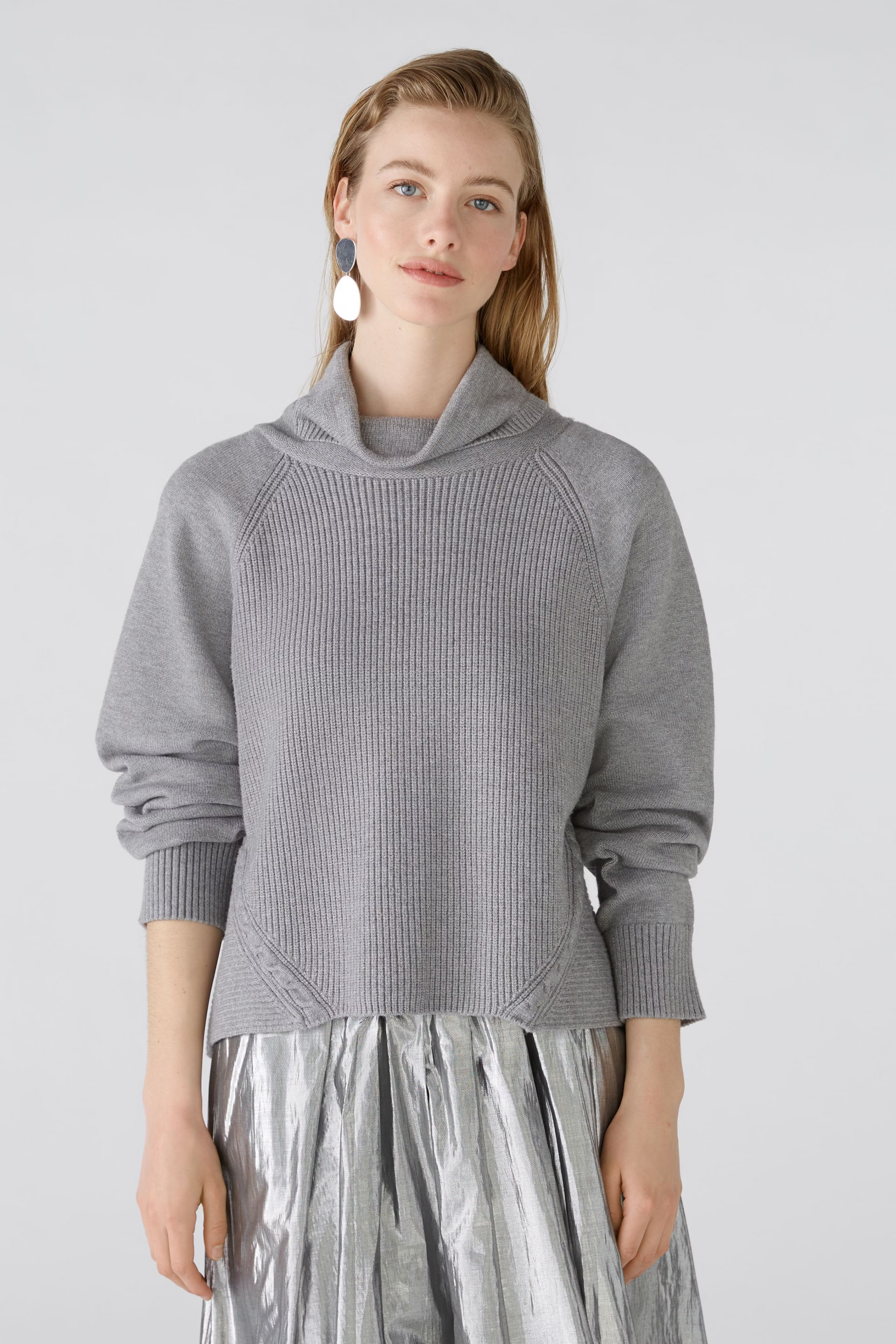 Oui - Grey Turtle Neck Knit