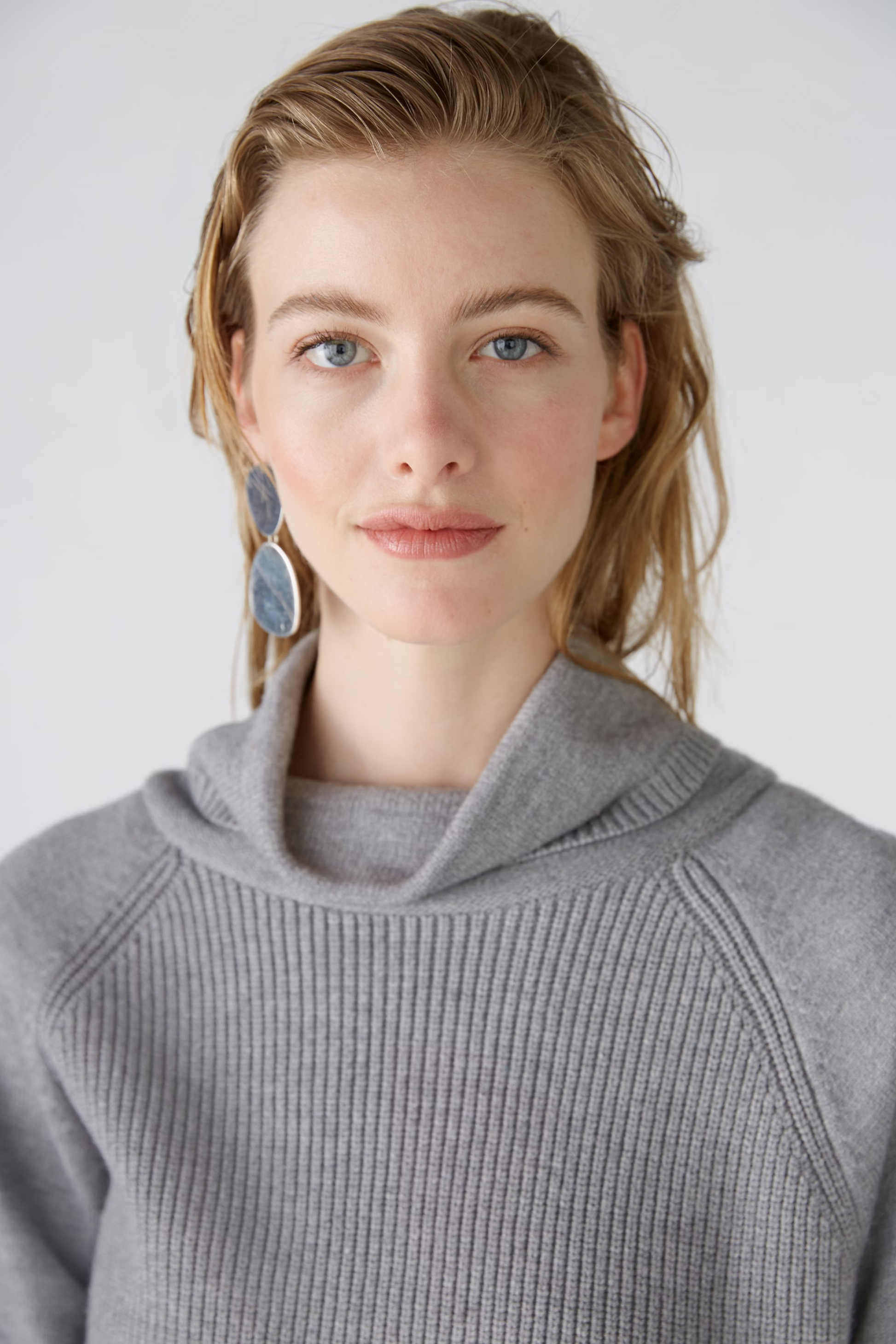 Oui - Grey Turtle Neck Knit