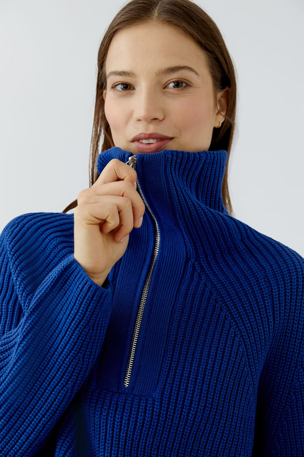 Oui - Royal Blue Collard Jumper