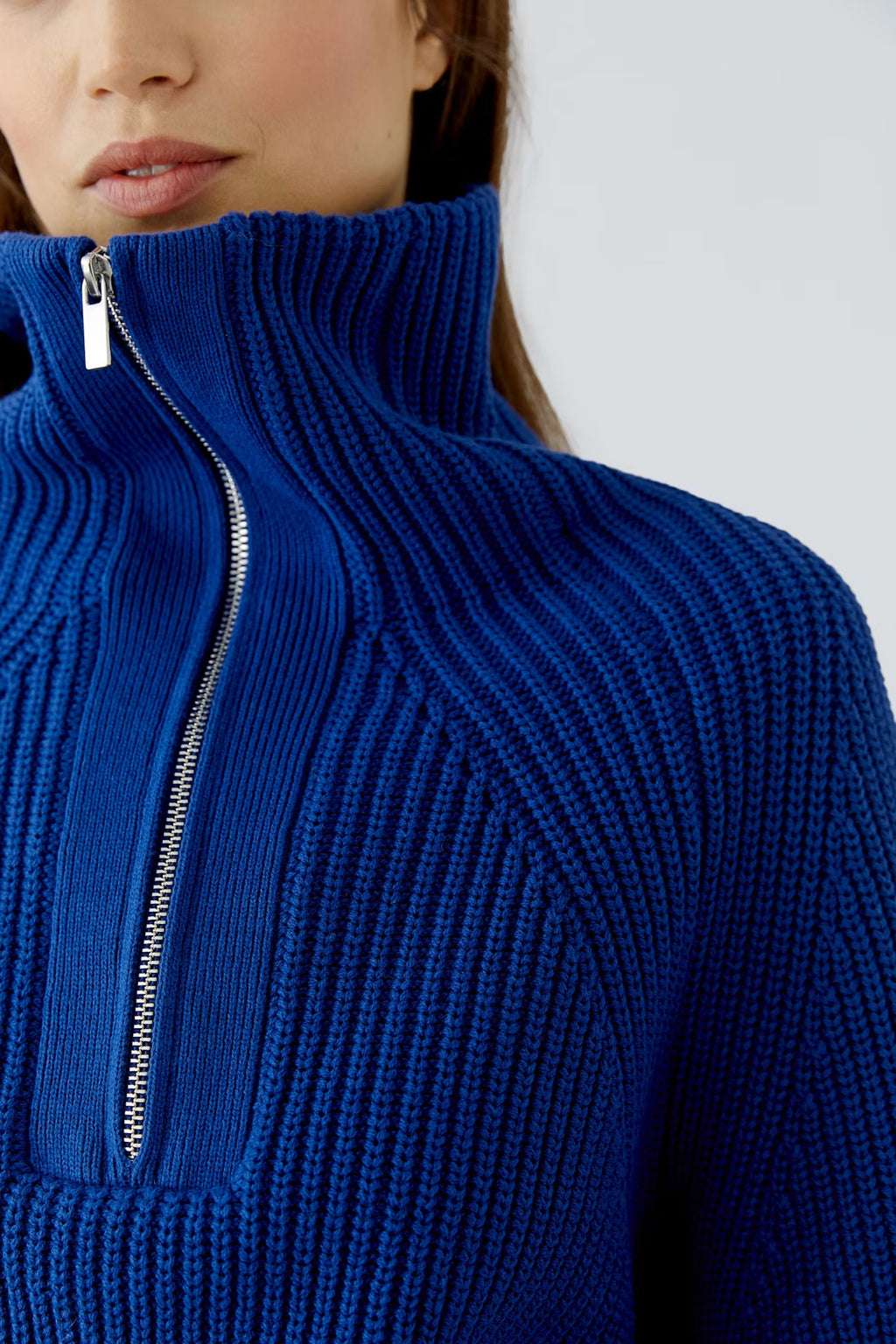 Oui - Royal Blue Collard Jumper