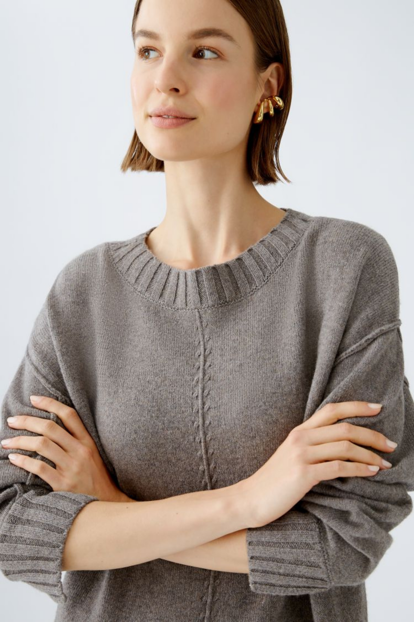 Oui - Smokey Taupe Jumper