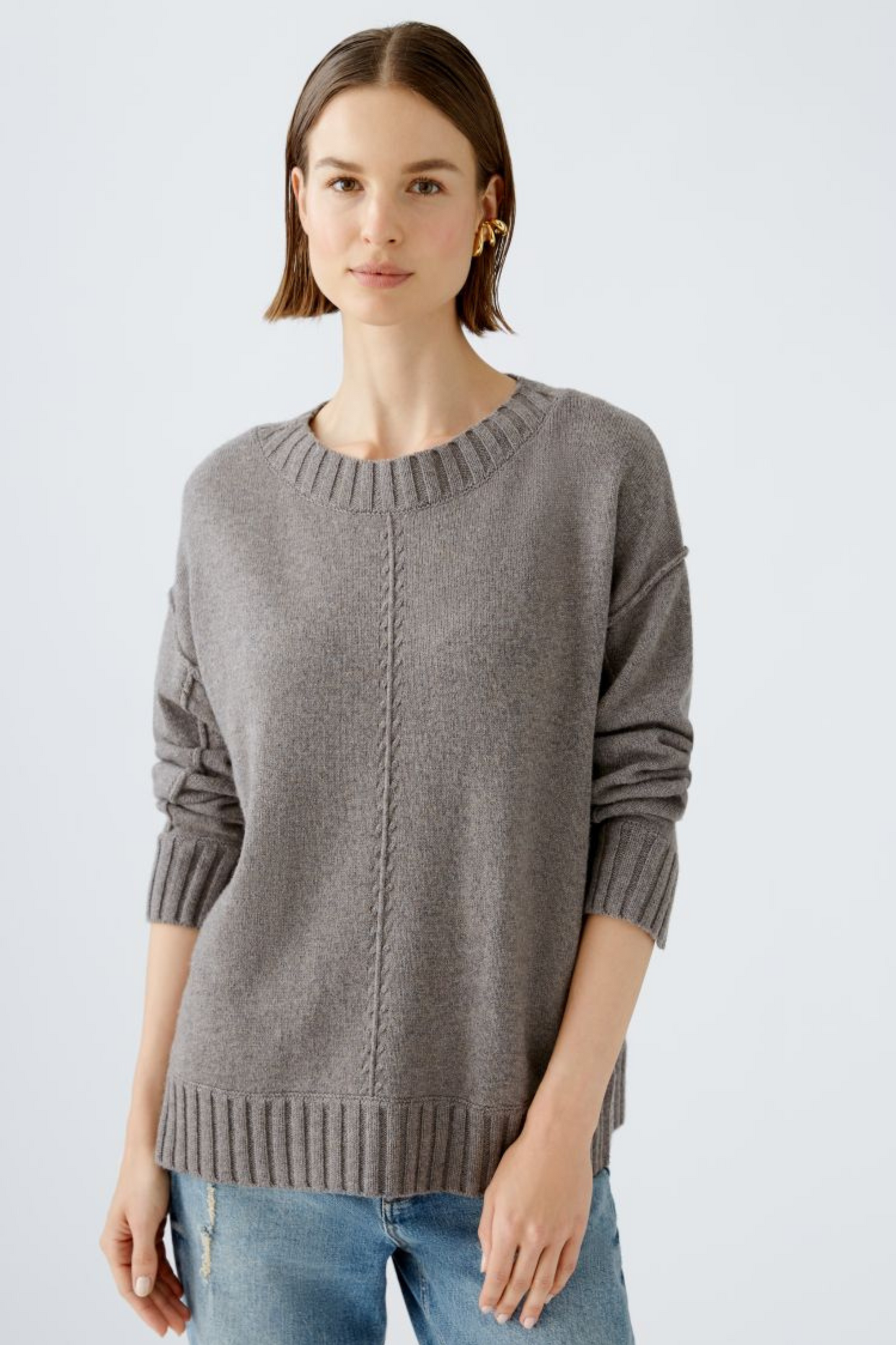 Oui - Smokey Taupe Jumper