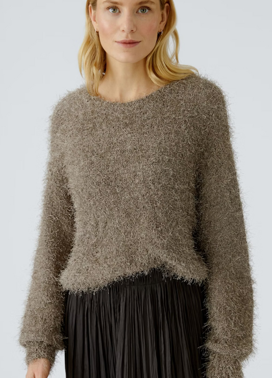 Oui - Smokey Taupe Soft Knit