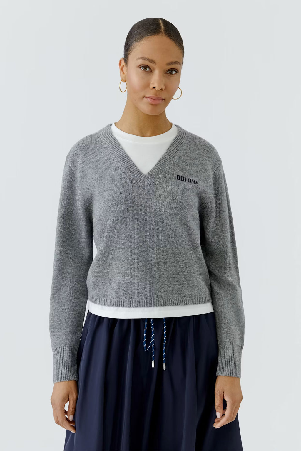 Oui - Steel Grey Jumper